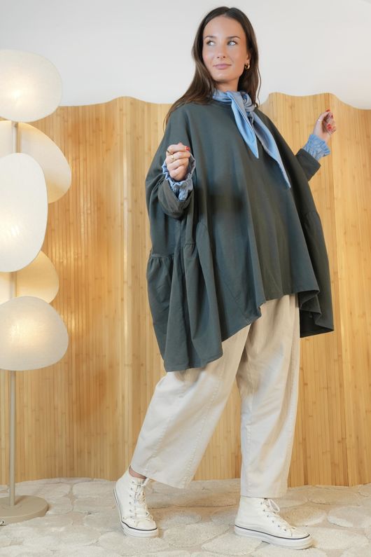 Super Smock Sweatshirt Charcoal /7=